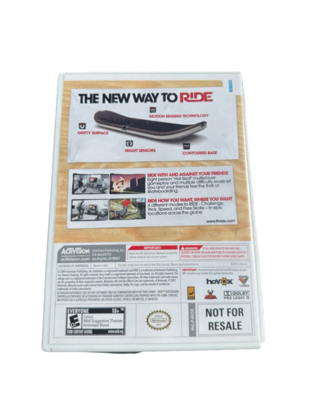 Activision Tony Hawk Ride Wii Video Game One Size Brown Red - Picture 3 of 3